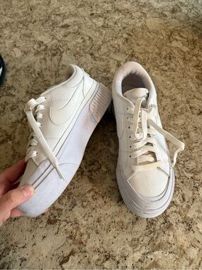 Nike Women's Off-White Low Platform Sneakers